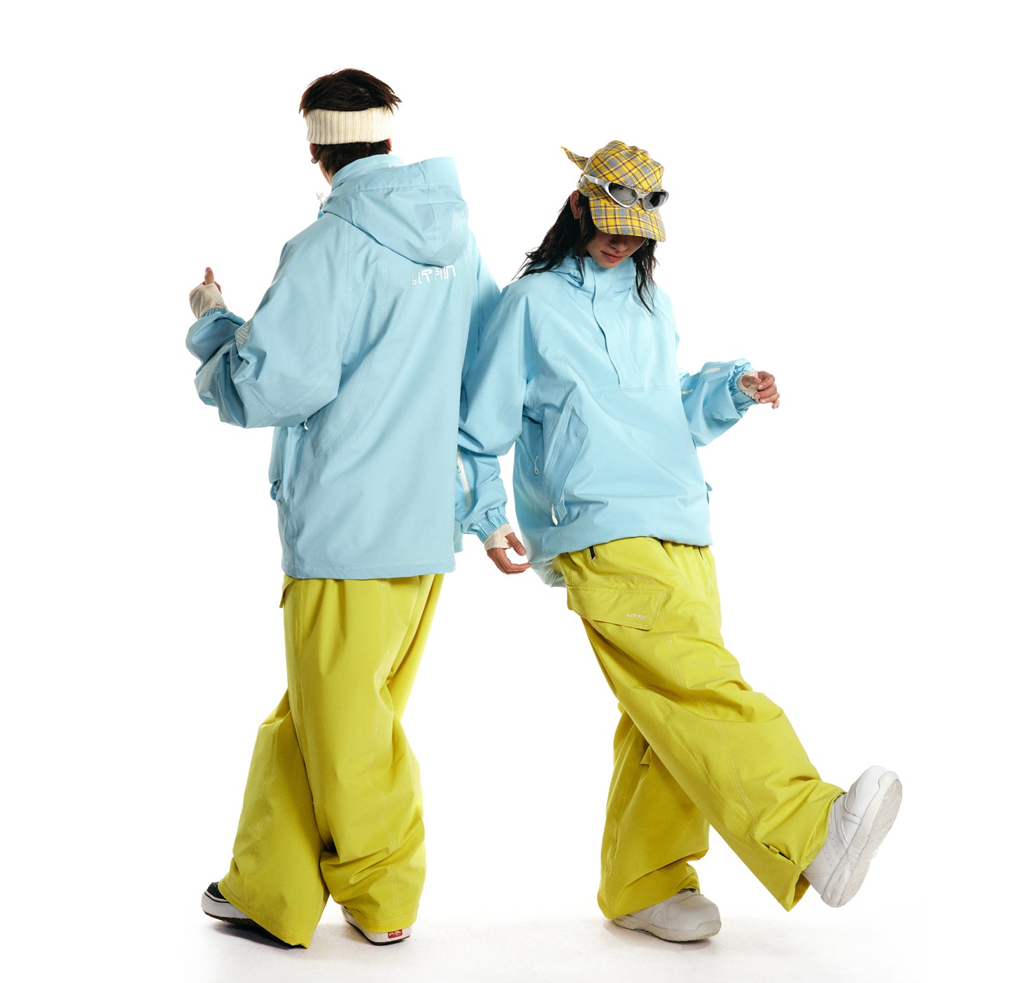 LITAN Drift Lime Baggy Cargo Snow Pants – Unisex