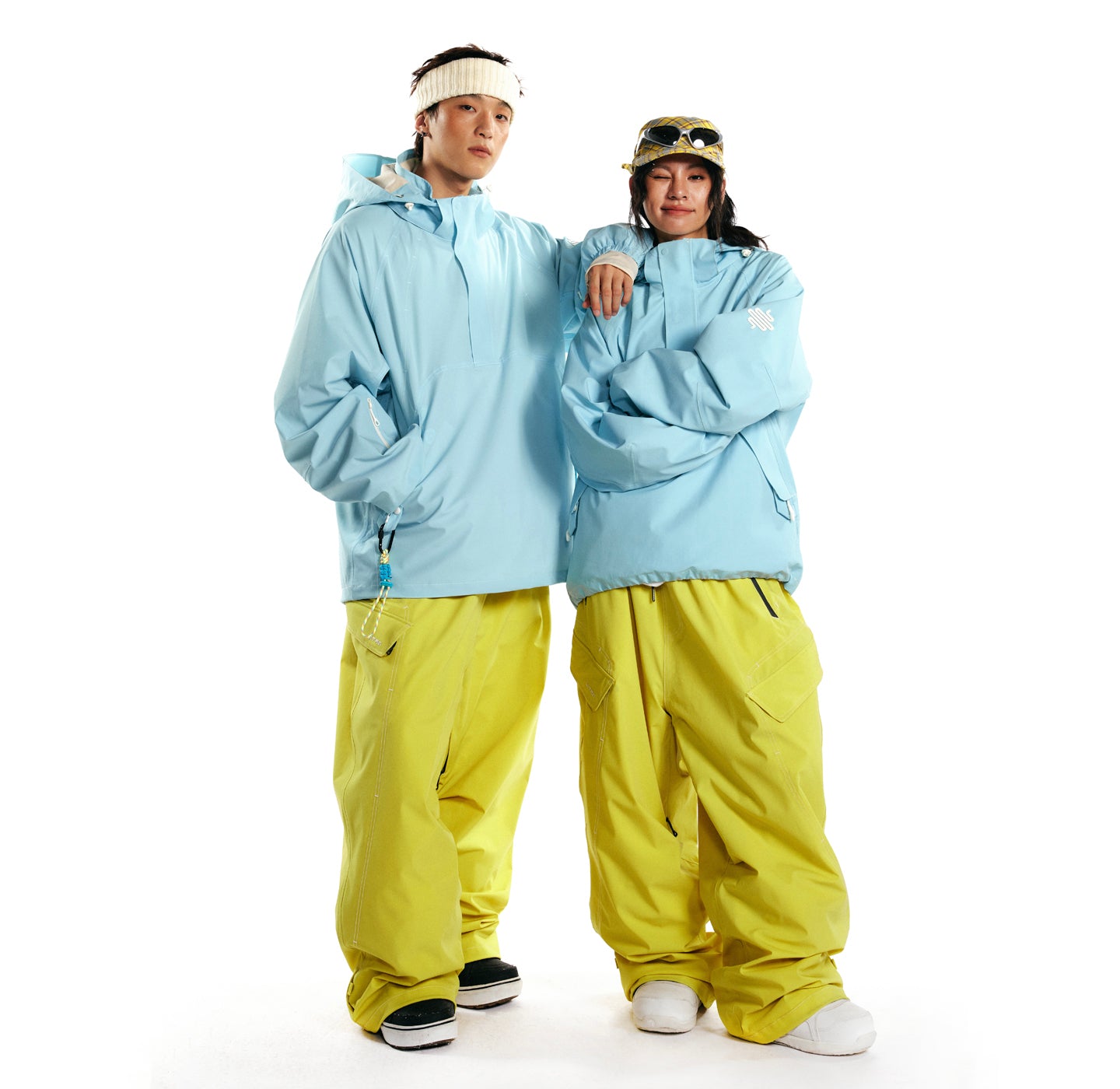 LITAN Drift Lime Baggy Cargo Snow Pants – Unisex
