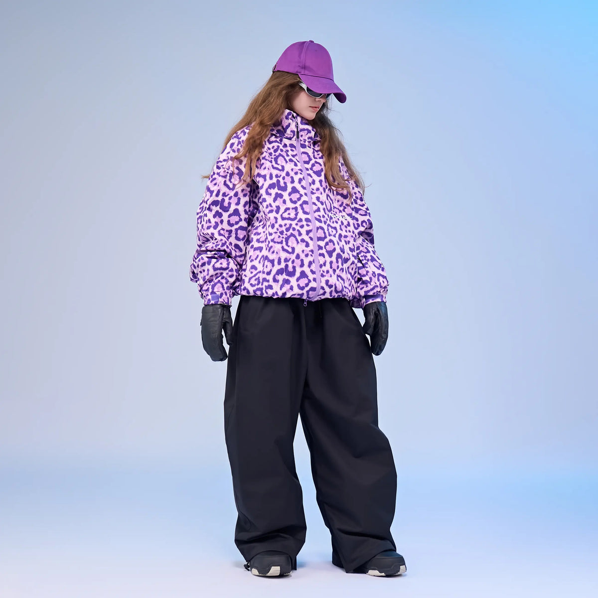 Doorek Vandal Baggy Snow Jacket – Violet Ski Jacket for Men & Women