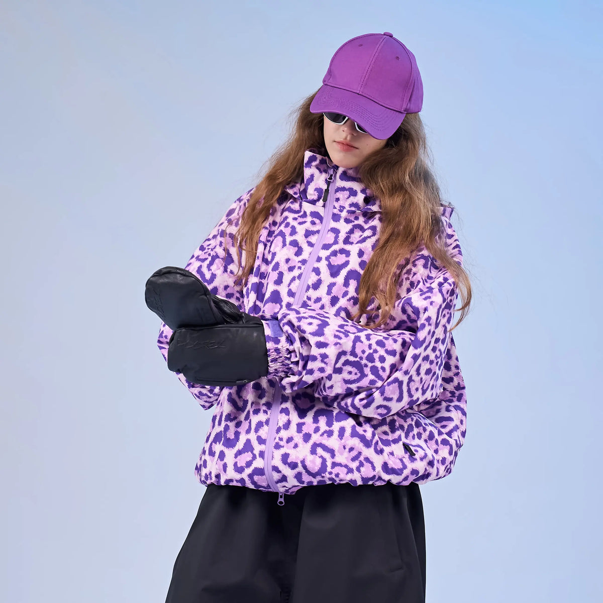 Doorek Vandal Baggy Snow Jacket – Violet Ski Jacket for Men & Women