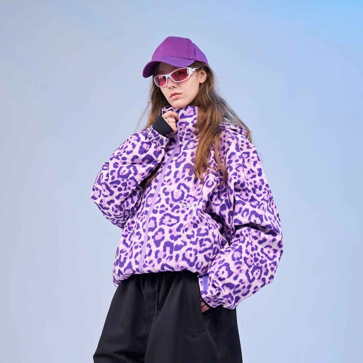Doorek Vandal Baggy Snow Jacket – Violet Ski Jacket for Men & Women