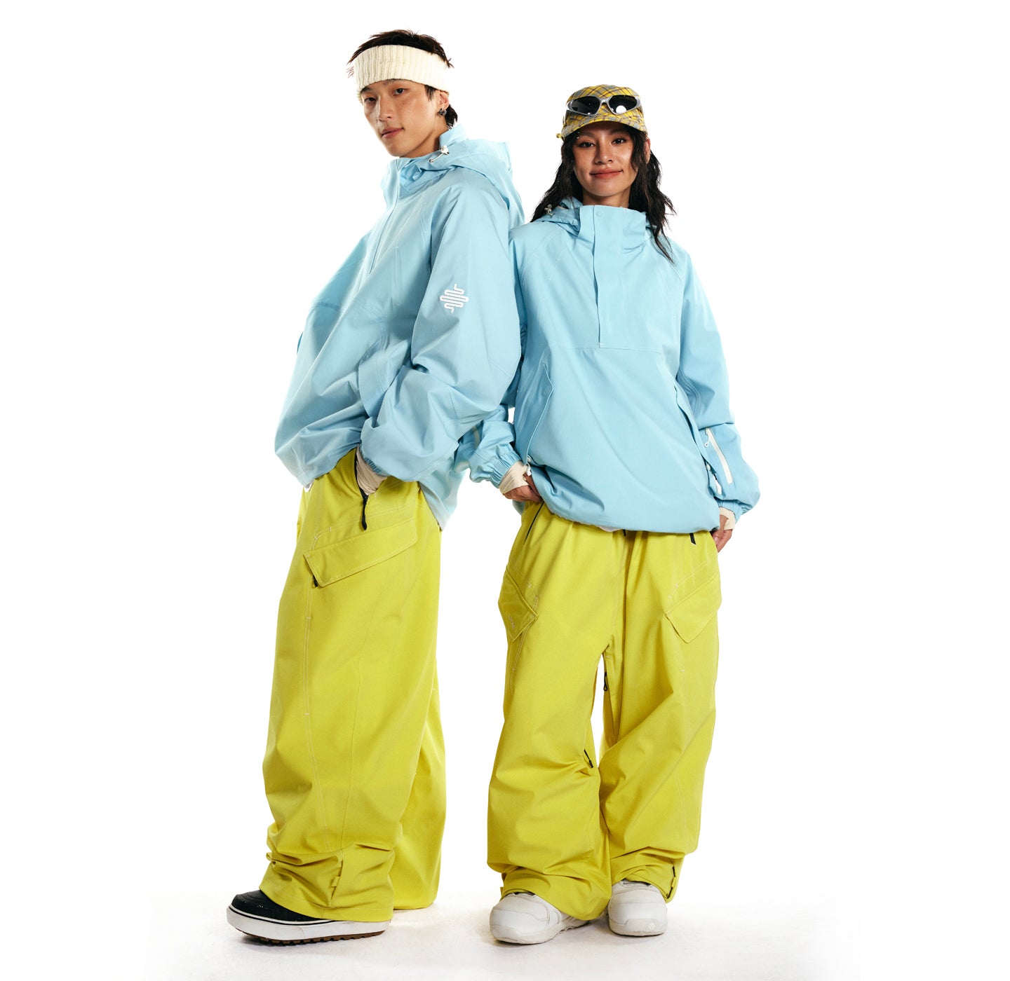 LITAN Drift Lime Baggy Cargo Snow Pants – Unisex