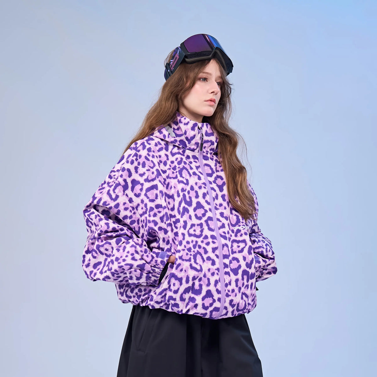Doorek Vandal Baggy Snow Jacket – Violet Ski Jacket for Men & Women