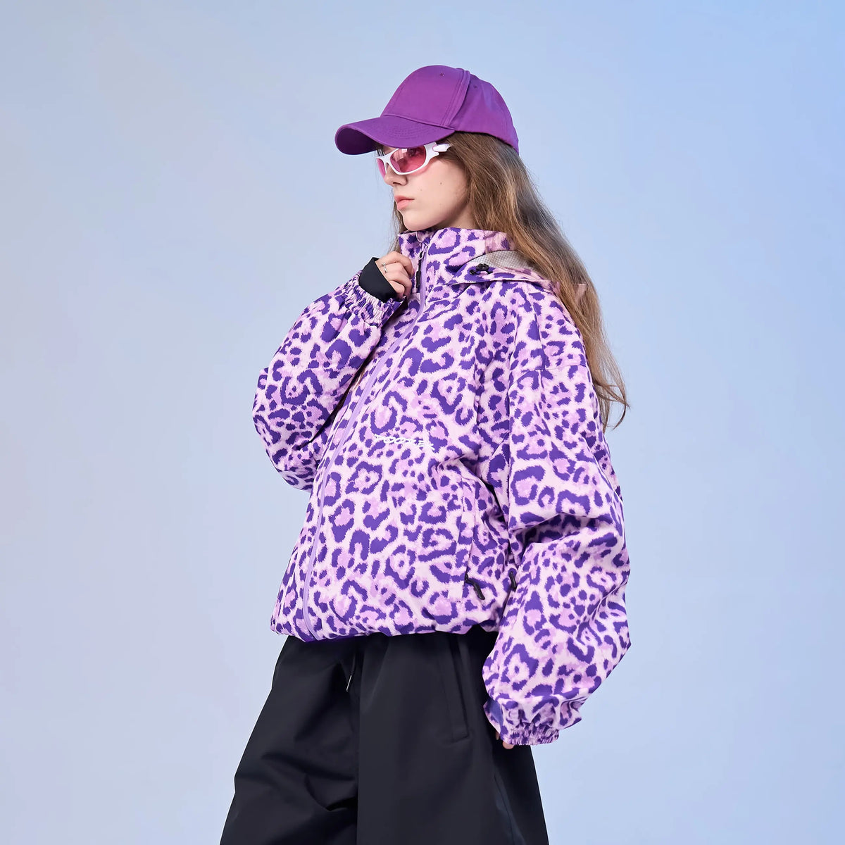 Doorek Vandal Baggy Snow Jacket – Violet Ski Jacket for Men & Women